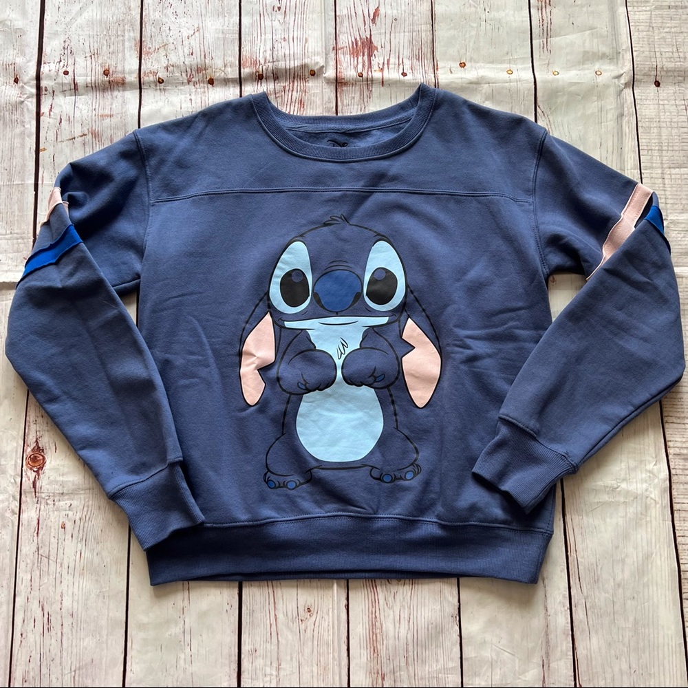 Disney Stitch Scoop neck, crew neck sweatshirt Size Medium